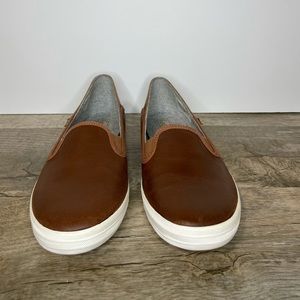 Keds women’s size 8 brown leather slip ons